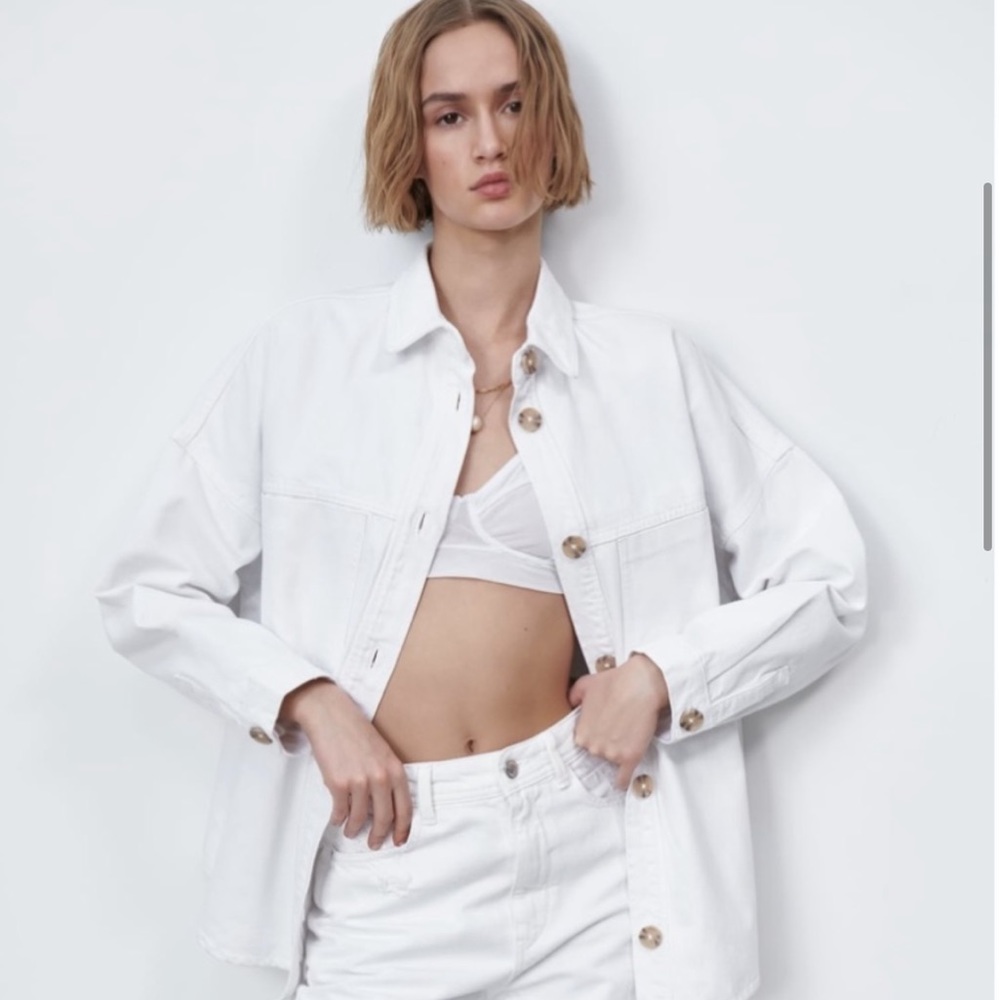 Zara white jacket